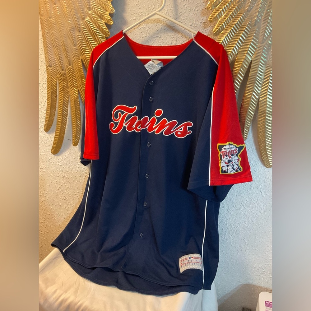 Authentic Justin Morneau Minnesota Twins Y2K era 2000 home jersey